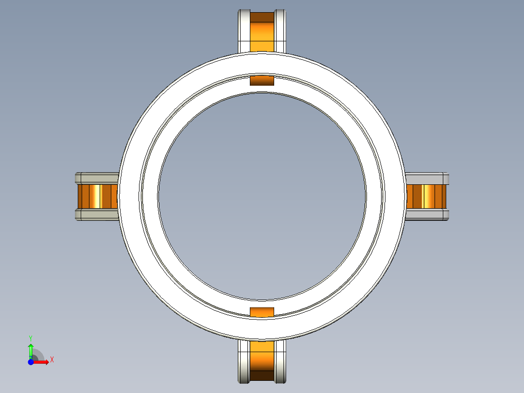 DN100长300mmA型接头套装 A连接部件前视图
