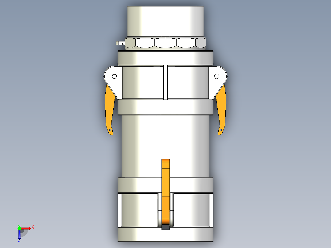 DN100长300mmA型接头套装 A连接部件俯视图