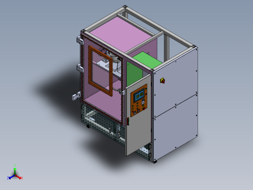 真空覆膜机三维SW模型正等轴测缩略图
