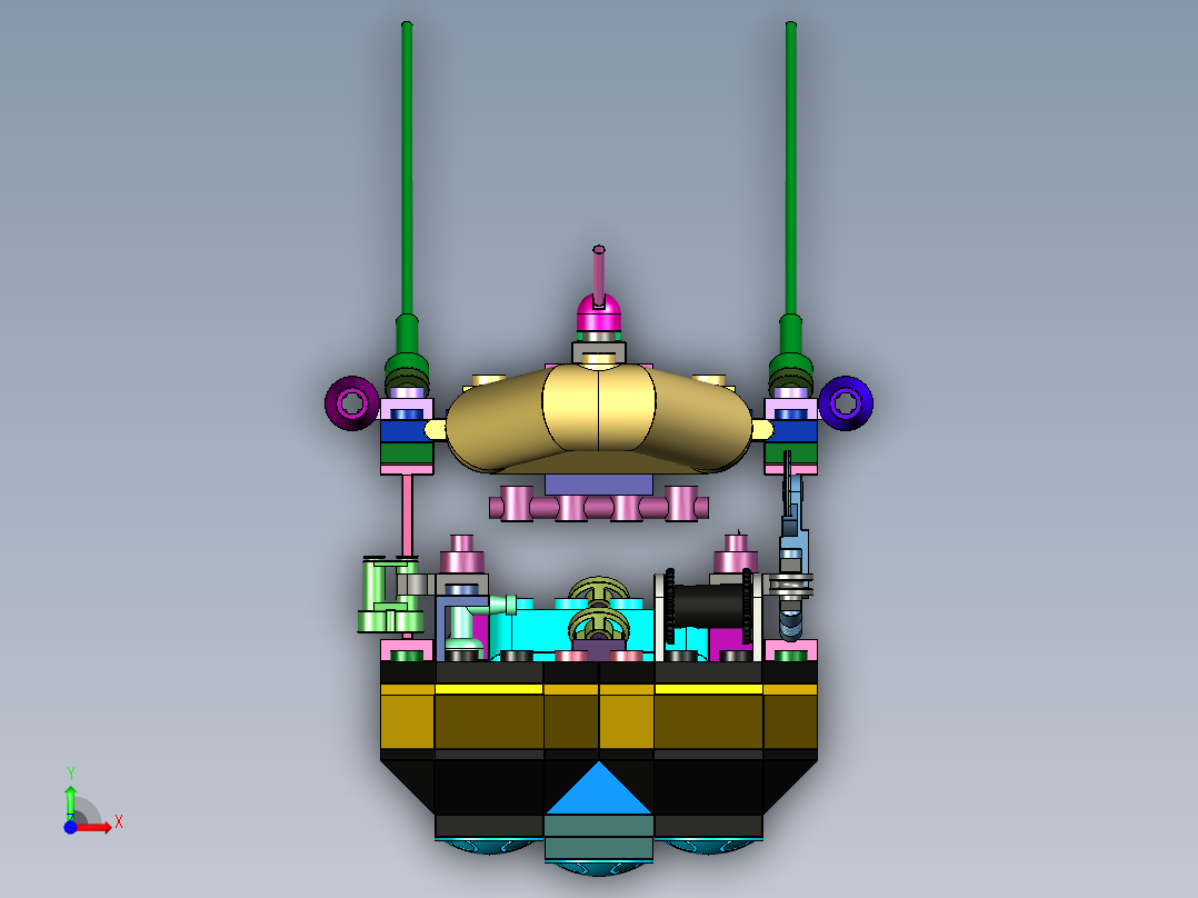 积木启蒙救援舰艇前视图
