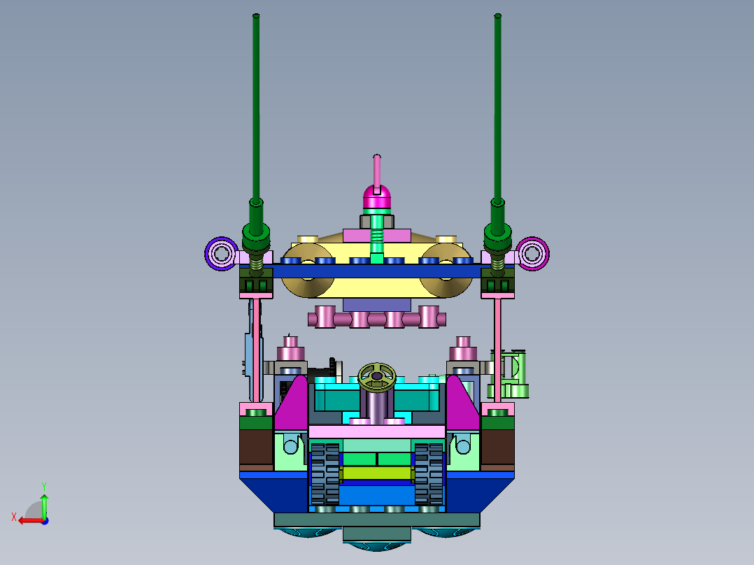 积木启蒙救援舰艇后视图