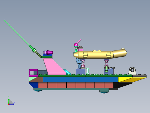 积木启蒙救援舰艇左视缩略图