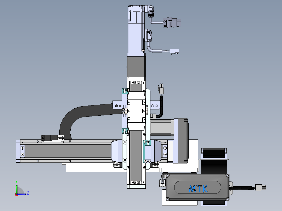 内嵌直交机械手XYG系列XYG321-A2左视图