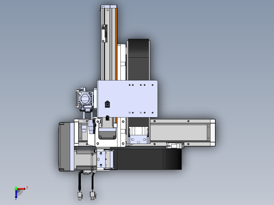 内嵌直交机械手XYG系列XYG321-A2俯视图