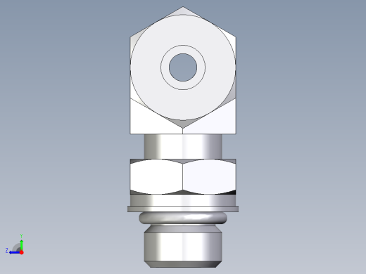 卡套式工业通用硬管接头EO_Adjustable_locknut_branch_tee_TEE08SMORCF右视缩略图