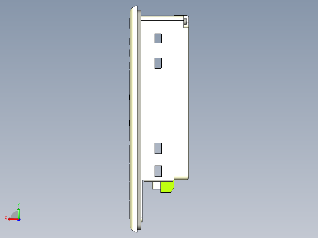 仿真面板后视图