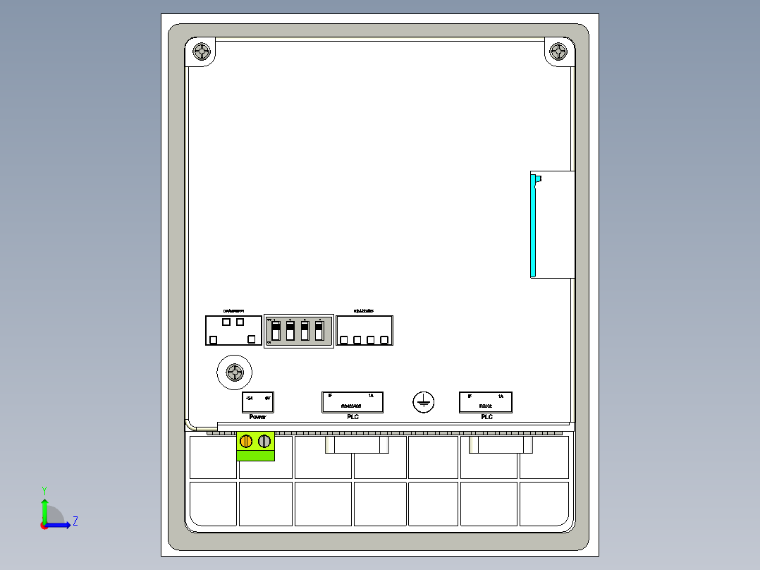 仿真面板左视图