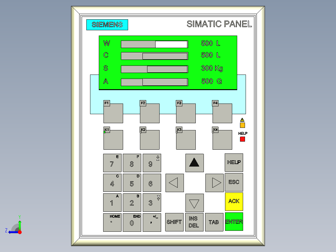 仿真面板右视图