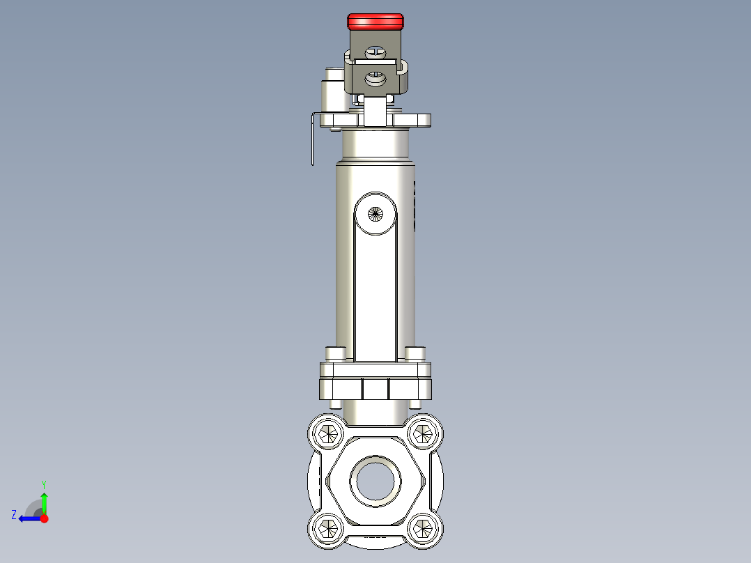 Hy-Lok 2通球阀HSO系列，3件式，G1-2英寸内螺纹，100毫米阀杆加长件右视图