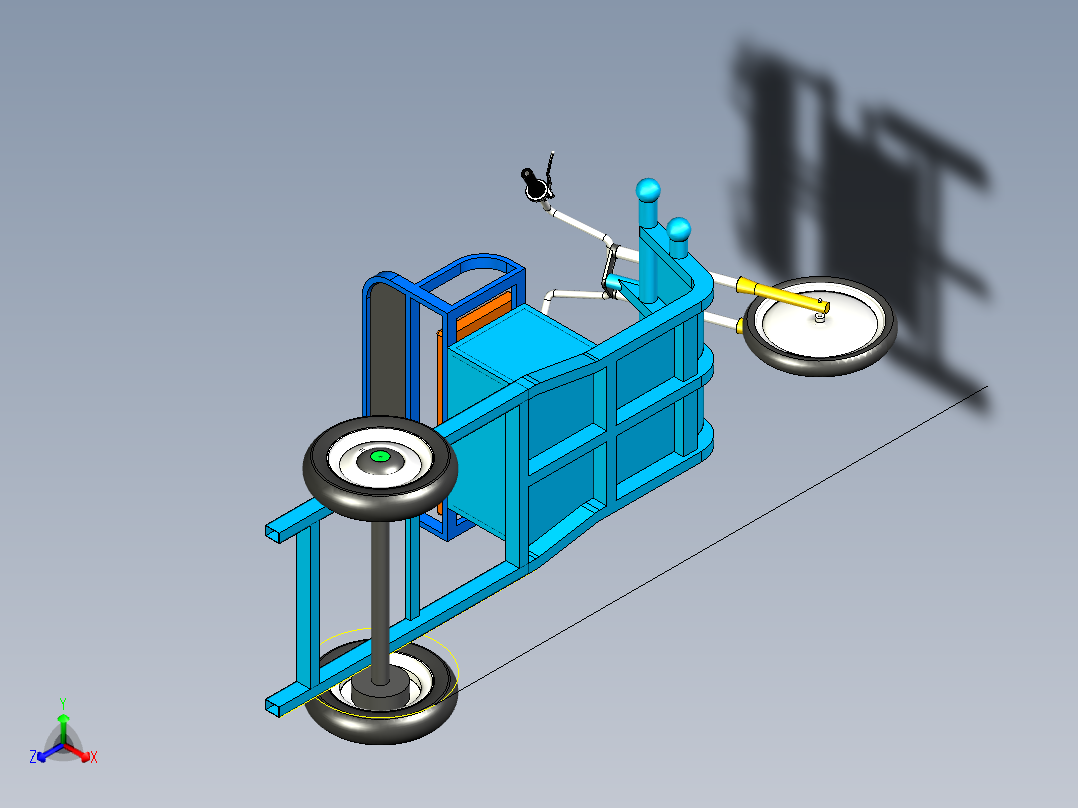 电动三轮车架--stp