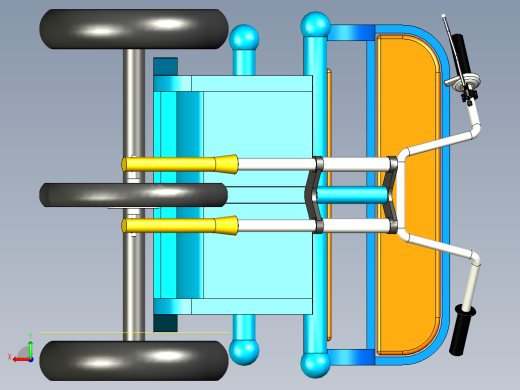电动三轮车架--stp后视缩略图