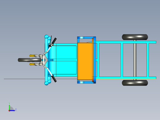 电动三轮车架--stp左视缩略图