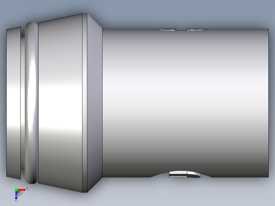 卡套式工业通用硬管接头EO_Weld_nipple__orbital__SKA22X2ORB71俯视图