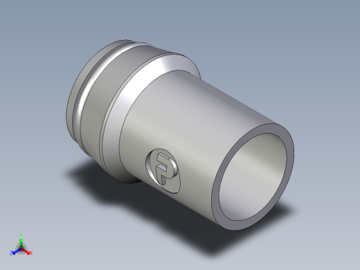 卡套式工业通用硬管接头EO_Weld_nipple__orbital__SKA22X2ORB71正等轴测缩略图