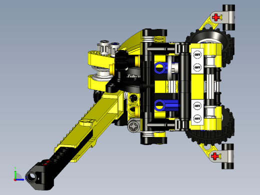 LEGO乐高机械组小型移动式起重机左视缩略图