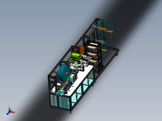 高速弹性布口罩机（sw20可编辑+工程图+BOM）