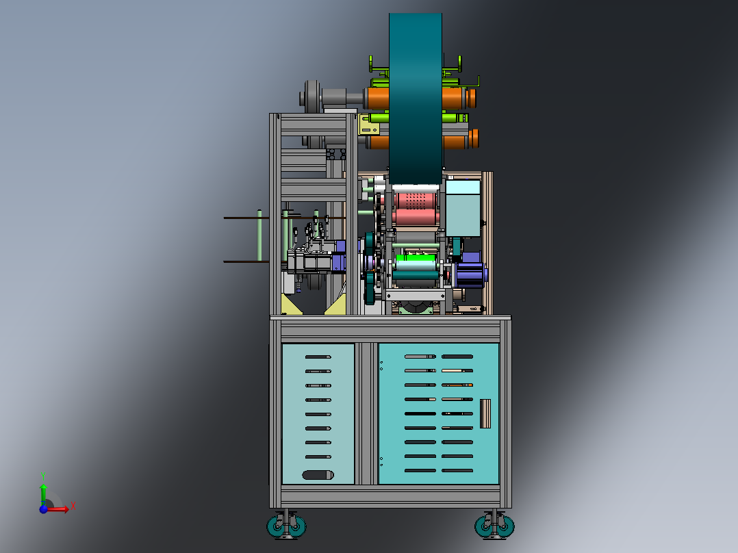 高速弹性布口罩机（sw20可编辑+工程图+BOM）前视图