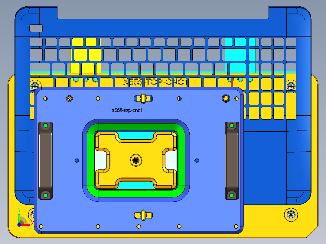 x555-top-cnc1笔记本CNC工装夹具三维模型前视图