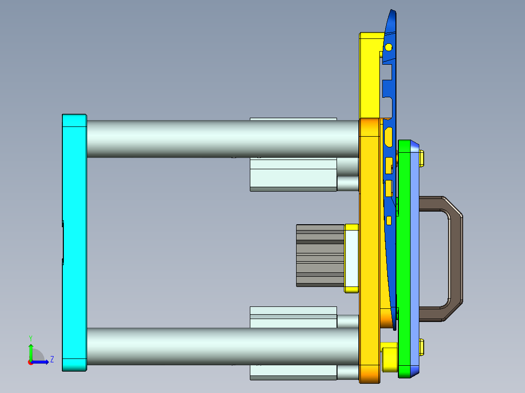 x555-top-cnc1笔记本CNC工装夹具三维模型左视图