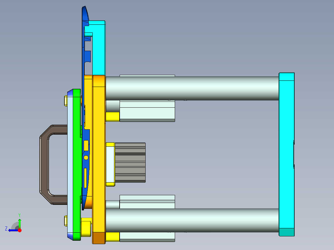 x555-top-cnc1笔记本CNC工装夹具三维模型右视图
