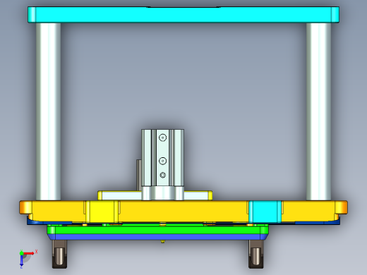 x555-top-cnc1笔记本CNC工装夹具三维模型俯视缩略图