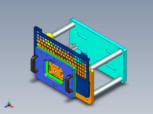 x555-top-cnc1笔记本CNC工装夹具三维模型正等轴测缩略图