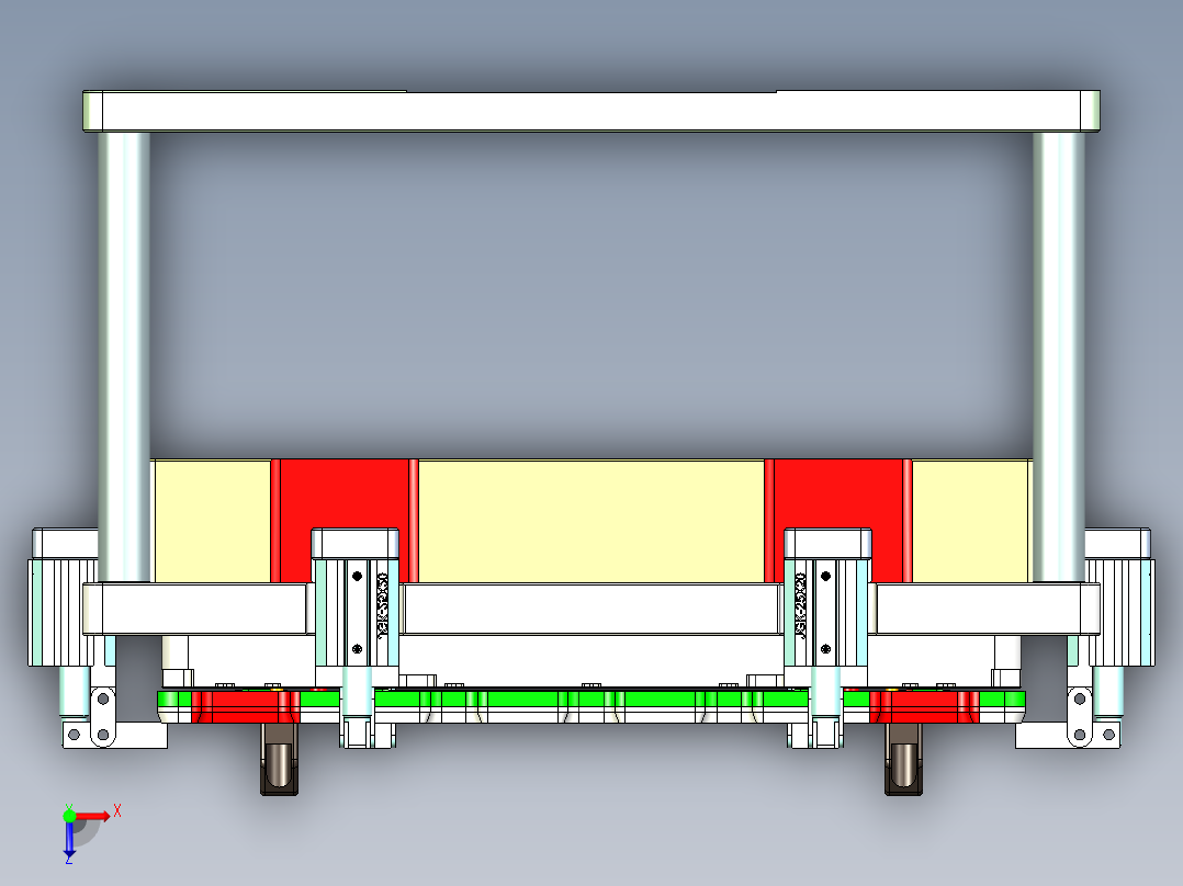 AAPB0-TRIM-笔记本CNC工装夹具三维模型CNC4-0422俯视图