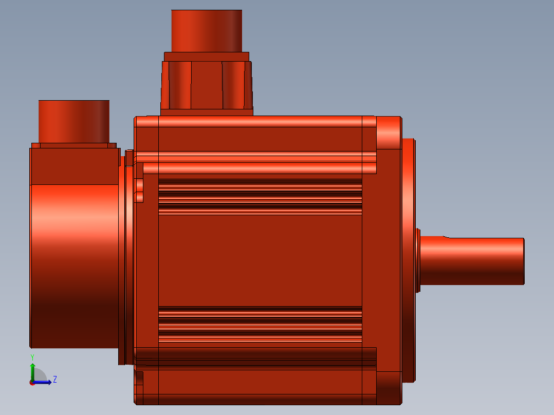 台达电机1.5KW不带刹车ECMA-KX1315ES1左视图