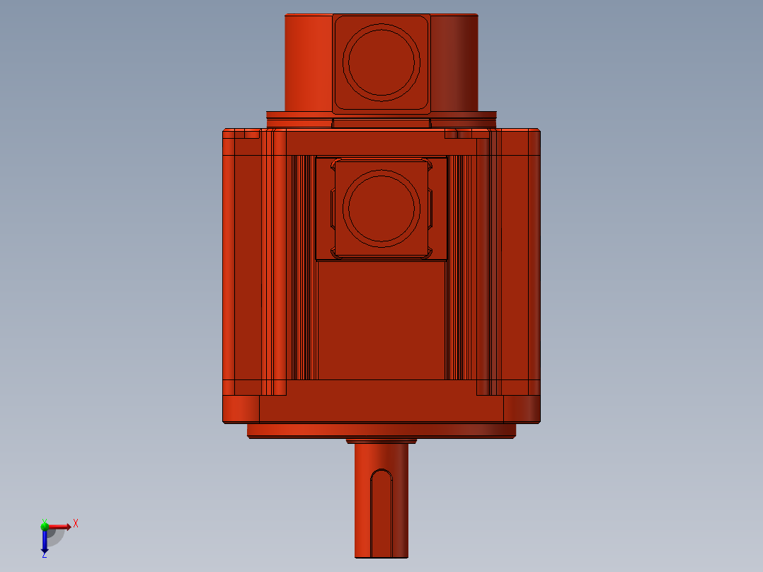 台达电机1.5KW不带刹车ECMA-KX1315ES1俯视图