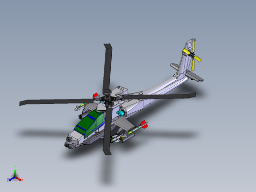 直升机正等轴测缩略图