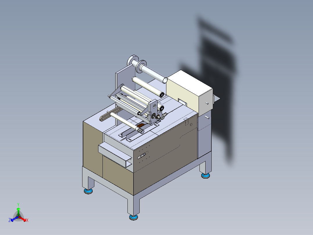 B3003723-流包装机正等轴测图