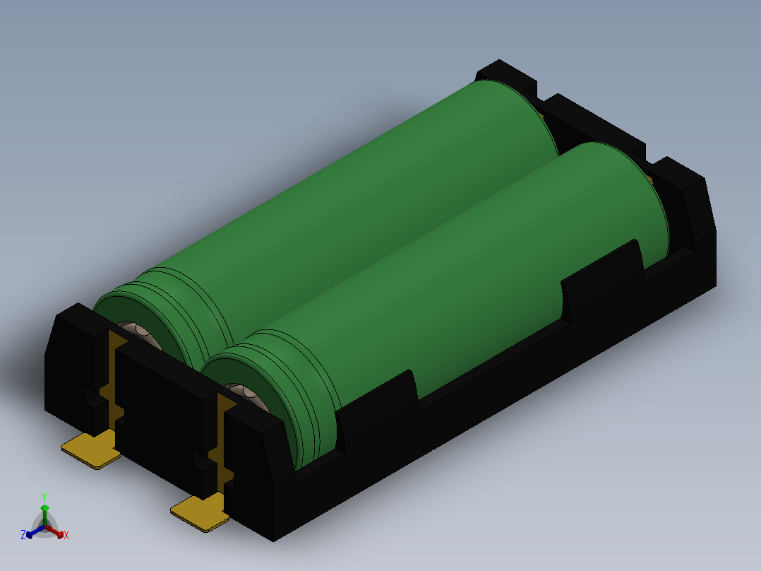 电池仓、电池(51)正等轴测图