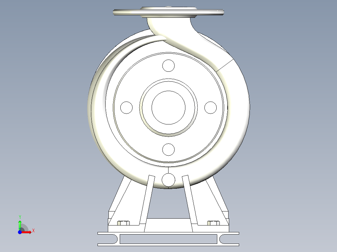 ISW╱IHW系列管道离心泵[ISW50-125A]前视图