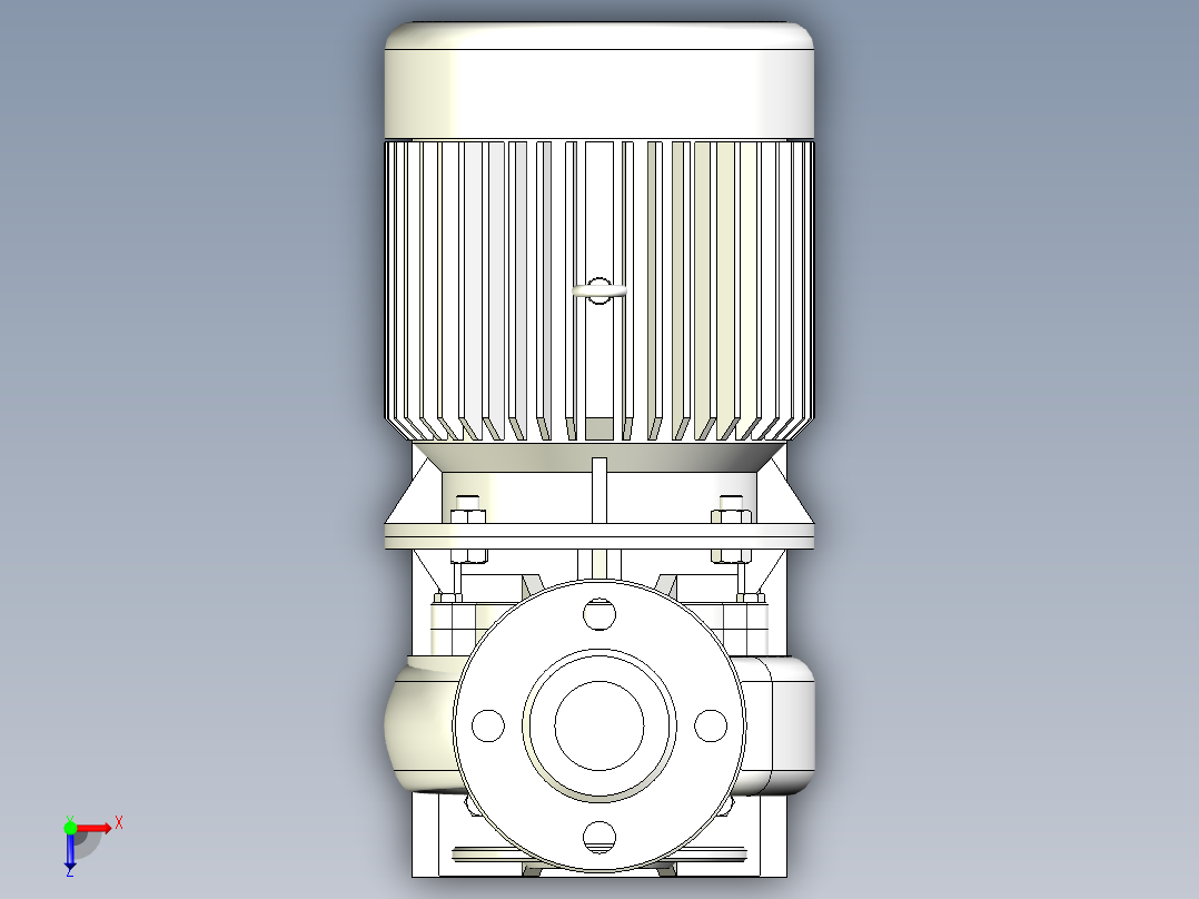 ISW╱IHW系列管道离心泵[ISW50-125A]俯视图