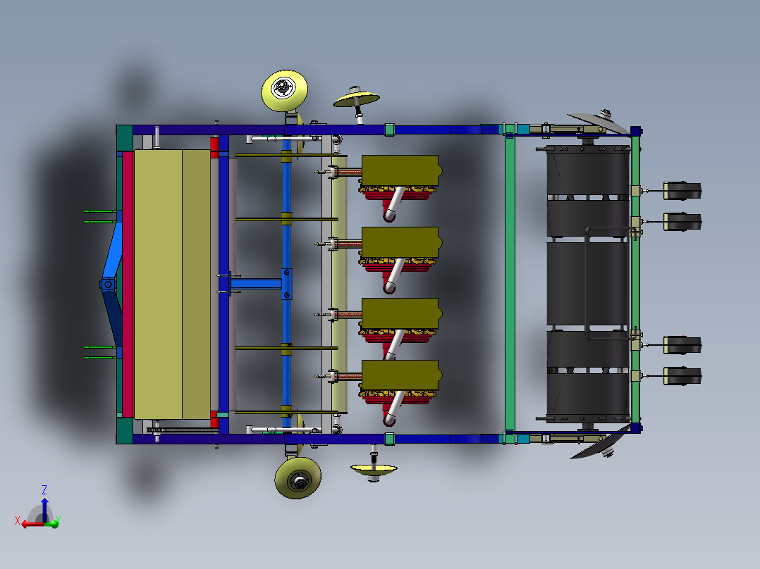 棉花精播机   sw22俯视图