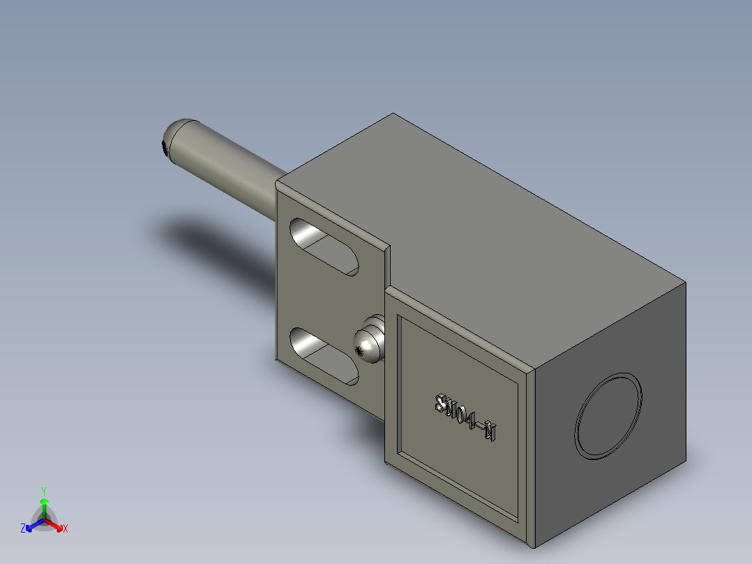 SN04-N近接开关正等轴测图