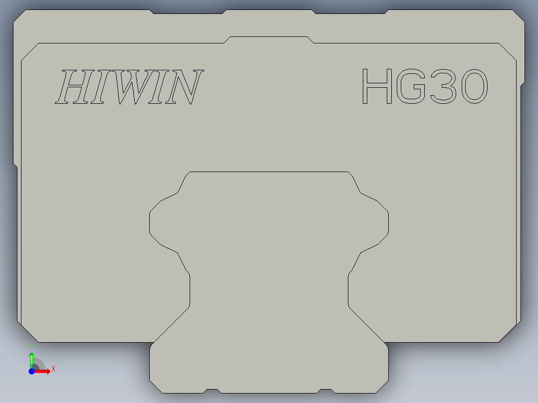 HGH30HA2R700ZAC(E1E230)线性滑轨前视图