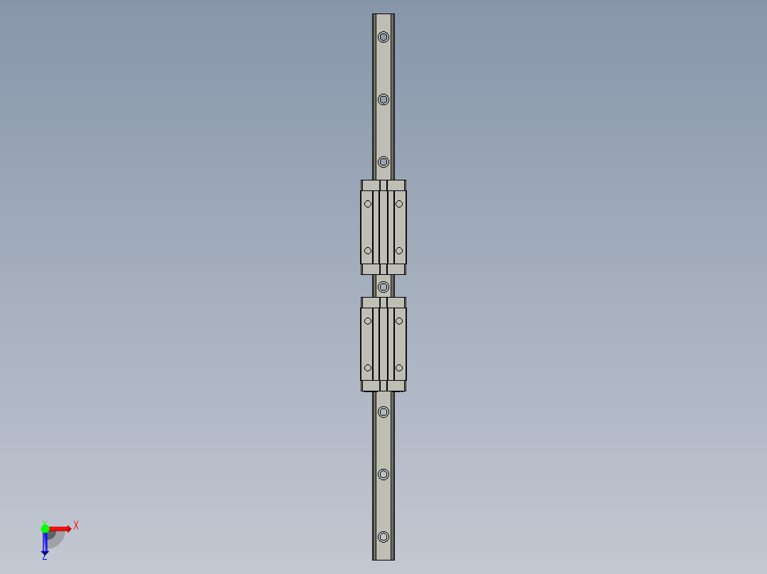 HGH30HA2R700ZAC(E1E230)线性滑轨俯视图