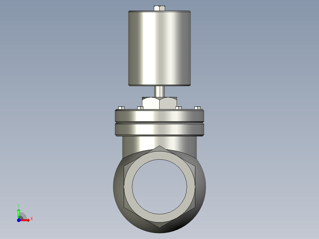 ZCM系列常开型内螺纹连接煤气电磁阀ZCM-10-50-K前视图