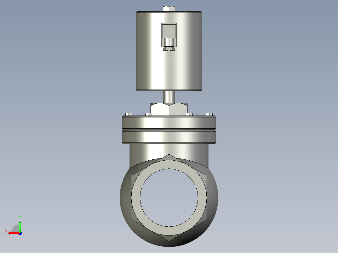 ZCM系列常开型内螺纹连接煤气电磁阀ZCM-10-50-K后视图