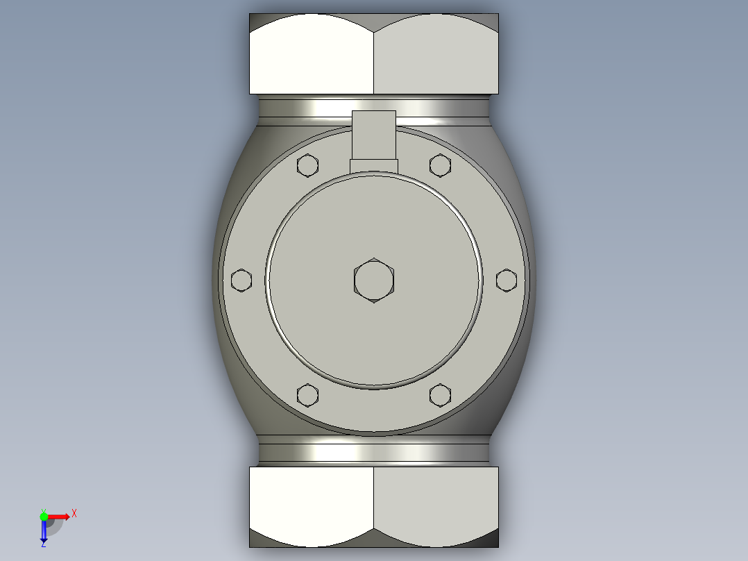 ZCM系列常开型内螺纹连接煤气电磁阀ZCM-10-50-K俯视图