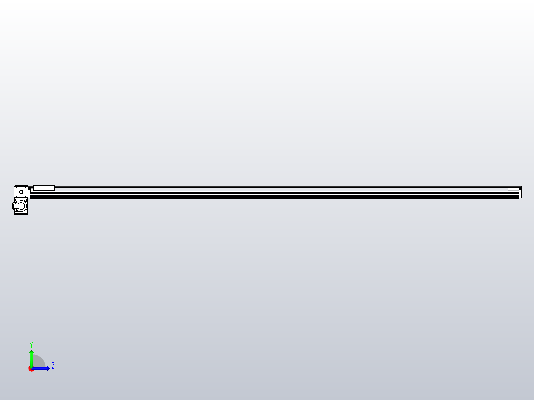 皮带直线轴半封闭可选导轨TPA-HNB-105D-90-L2300-LP-C-P20-N3左视图