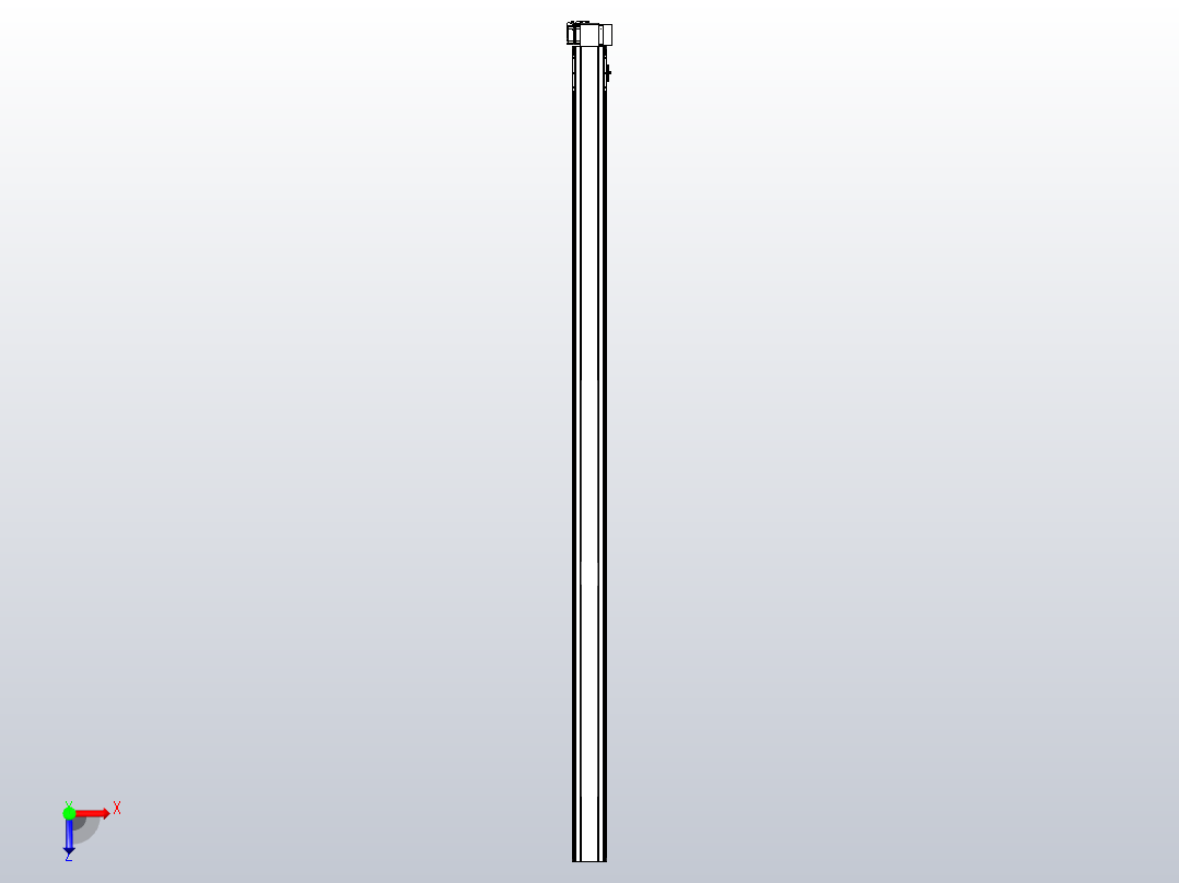 皮带直线轴半封闭可选导轨TPA-HNB-105D-90-L2300-LP-C-P20-N3俯视图