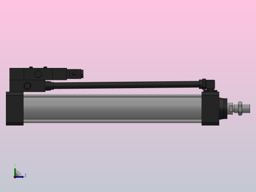 10A-5(V)系列带阀气缸(带阀型通电时推式)[10A-5(V) (Ⅱ) SD 50 B 300 A 5]左视缩略图
