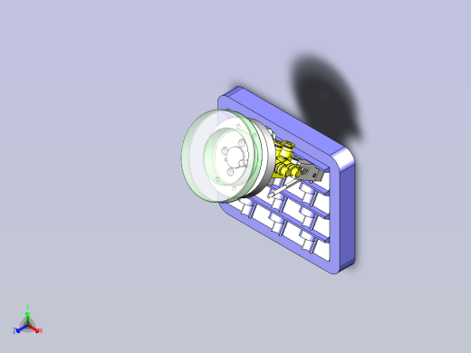 一款带检测的夹紧机构3D模型