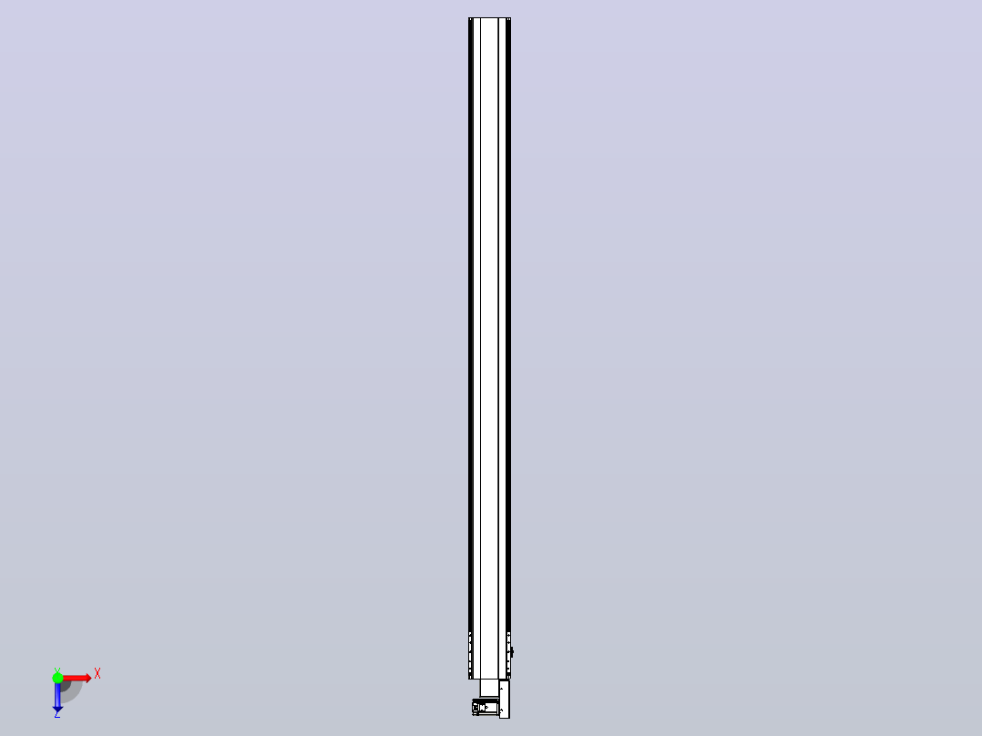 皮带直线轴半封闭可选导轨TPA-HNB-202D-140-L2850-MR-C-P75-N3俯视图
