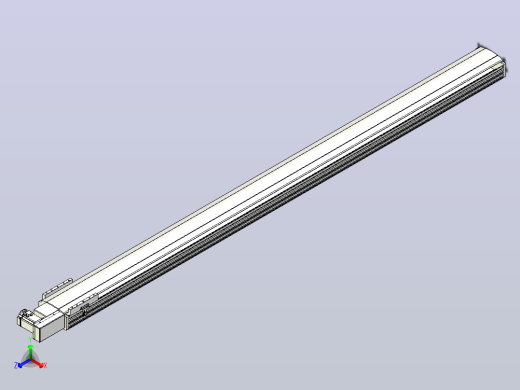 皮带直线轴半封闭可选导轨TPA-HNB-202D-140-L2850-MR-C-P75-N3正等轴测缩略图