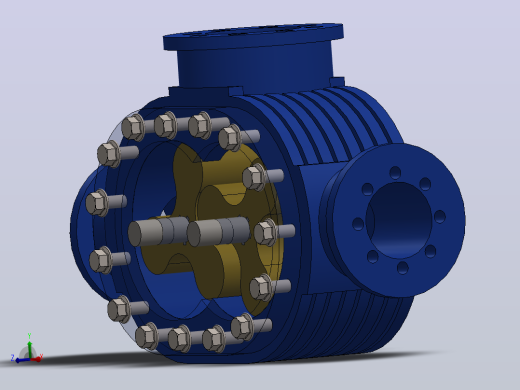 SolidWorks罗茨鼓风机组件