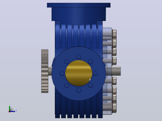 SolidWorks罗茨鼓风机组件左视缩略图
