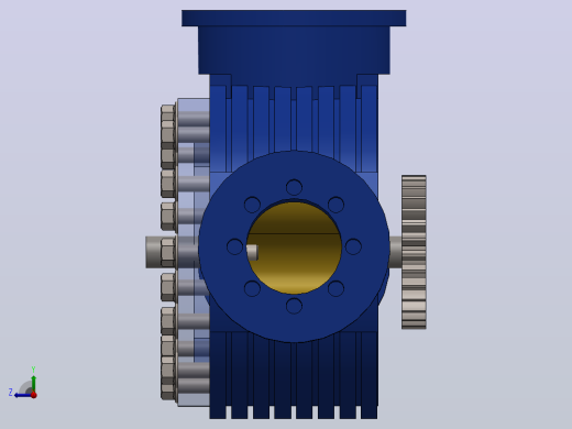 SolidWorks罗茨鼓风机组件右视缩略图